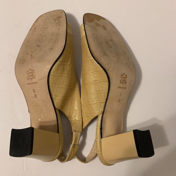 Renzo Fontanelli Vintage Block Heel Sling Back Sandals Women's Size 8B - Picture 8 of 11
